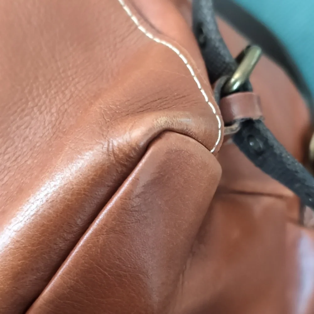 EUC Patricia Nash Heritage Aberdeen Leather Backpack Purse Brown - Picture 5 of 14